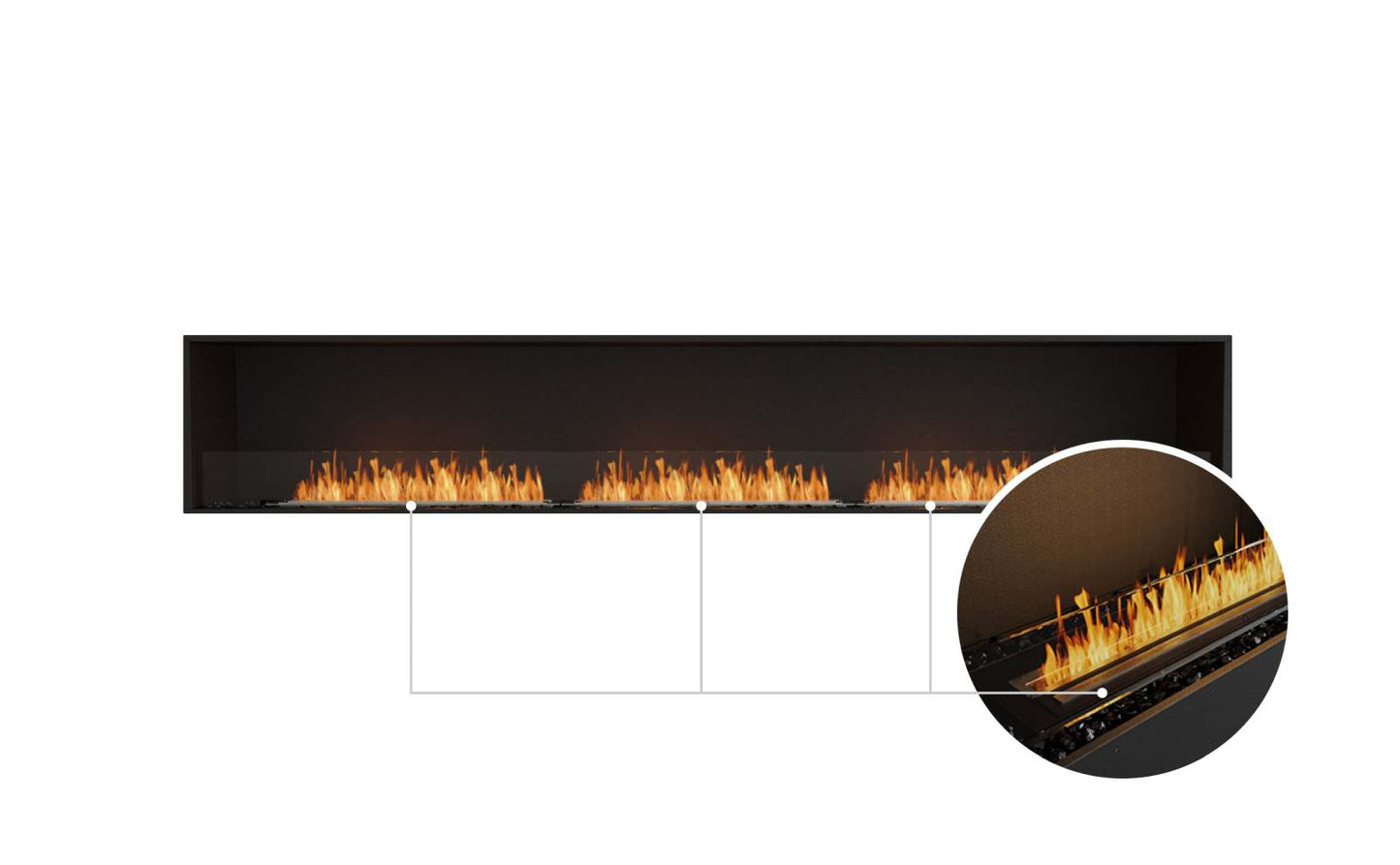EcoSmart - Flex Fireplace 122SS - Single Sided - Black