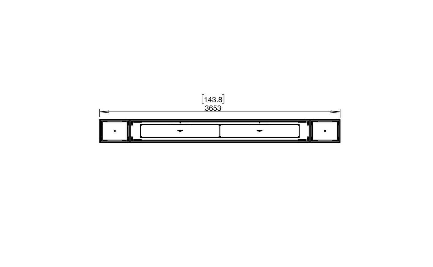 EcoSmart - Flex Fireplace 140BN.BX2 - Bench - Black