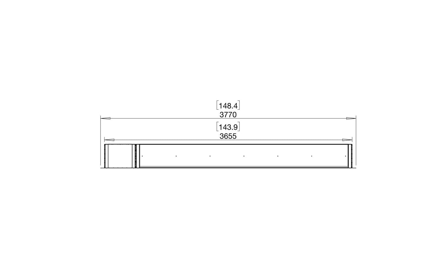 EcoSmart - Flex Fireplace 140DB.BX1 - Double Sided - Black
