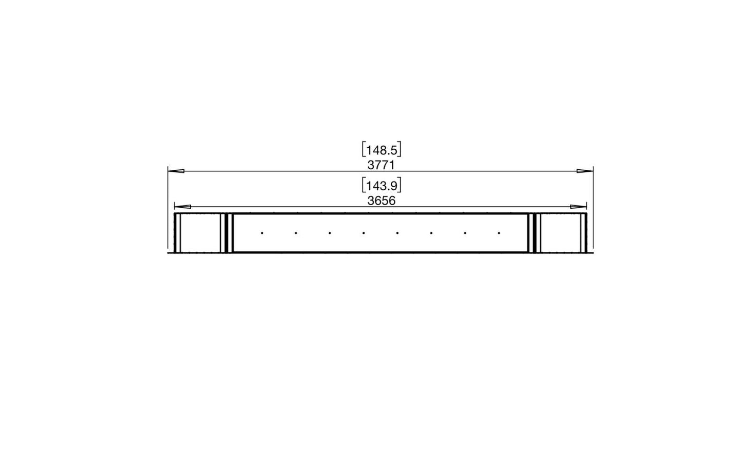 EcoSmart - Flex Fireplace 140DB.BX2 - Double Sided - Black