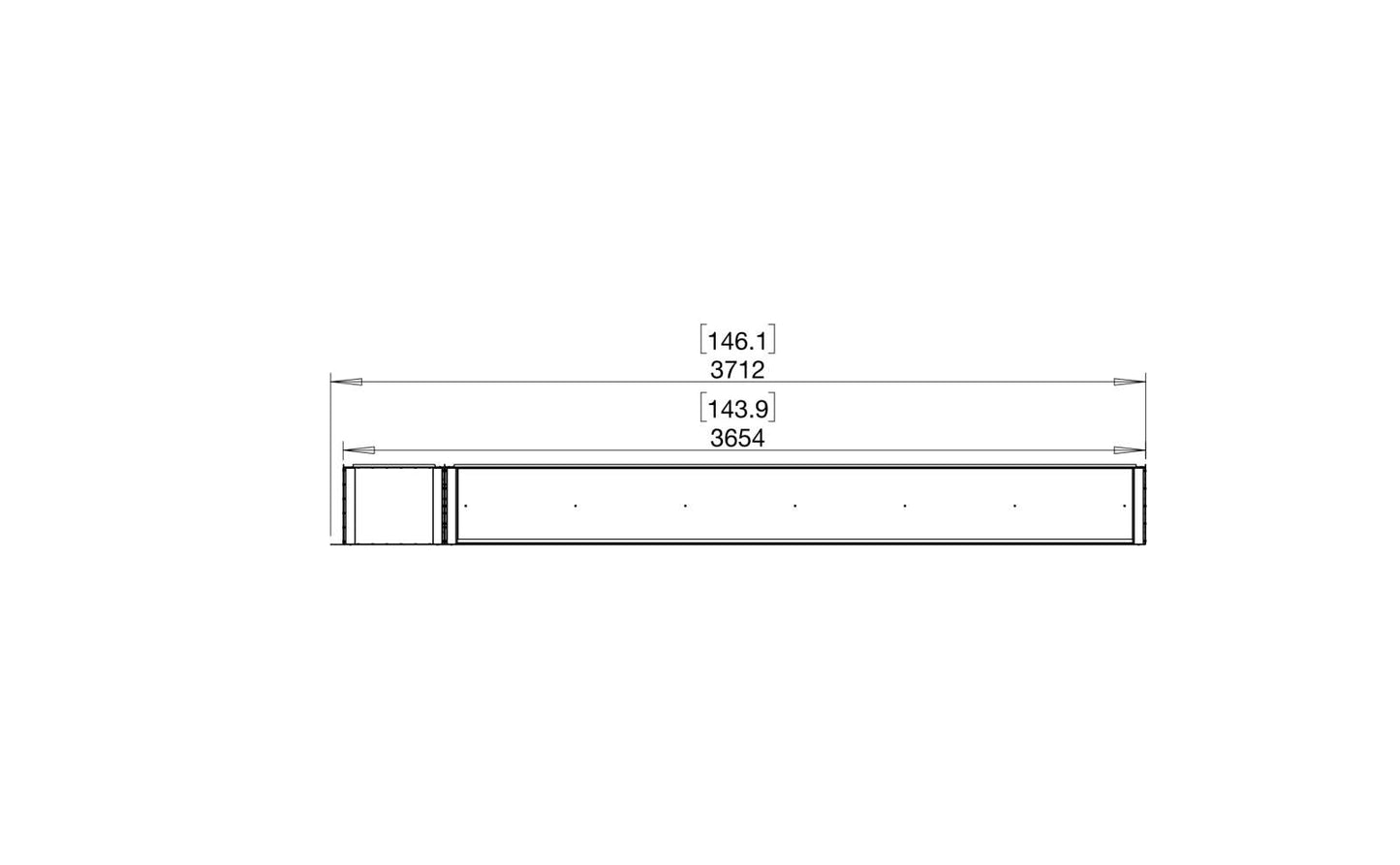 EcoSmart - Flex Fireplace 140RC.BXL - Right Corner - Black