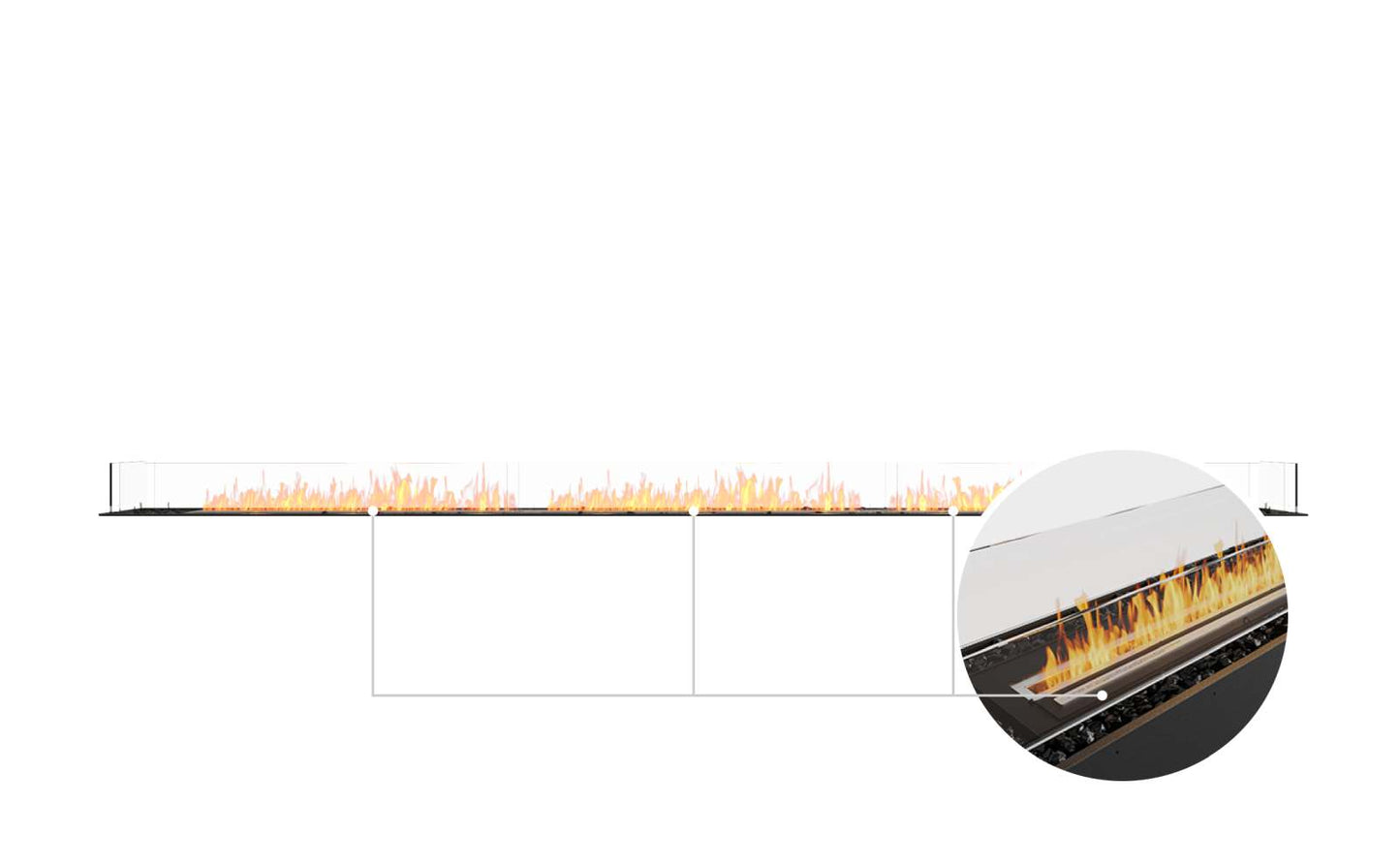 EcoSmart - Flex Fireplace 158BN - Bench - Black