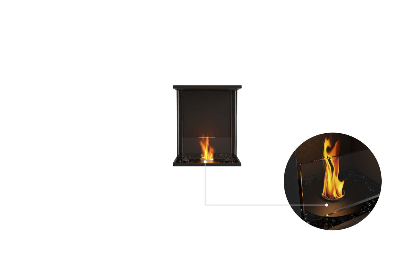 EcoSmart - Flex Fireplace 18BY - Bay - Black