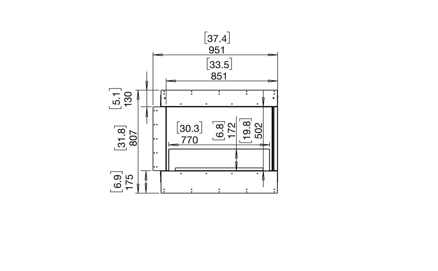 EcoSmart - Flex Fireplace 32RC - Right Corner - Black
