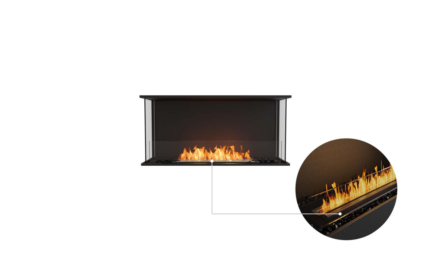 EcoSmart - Flex Fireplace 42BY - Bay - Black