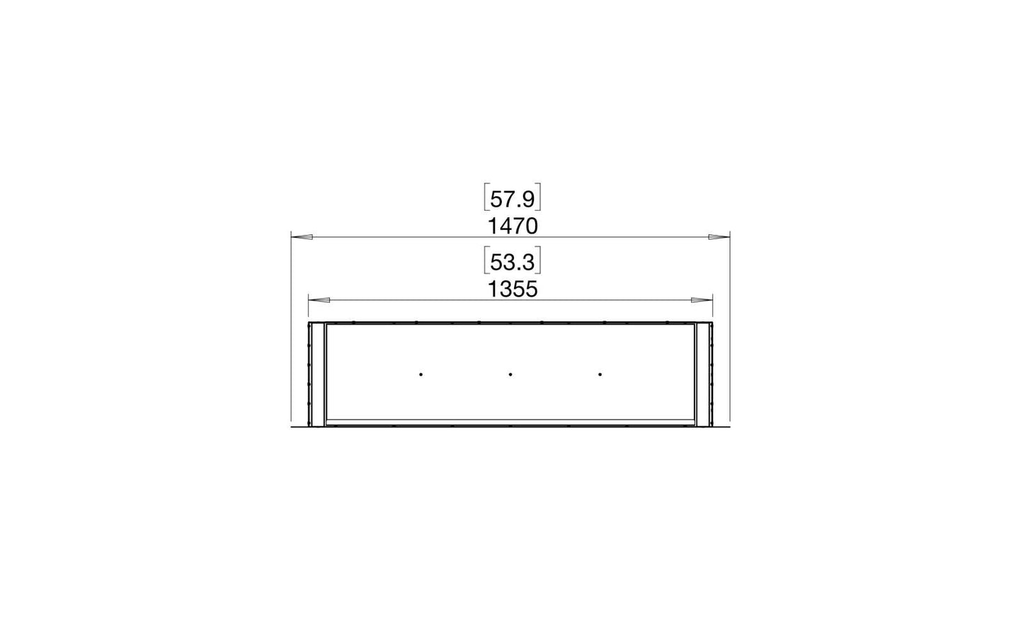 EcoSmart - Flex Fireplace 50DB - Double Sided - Black