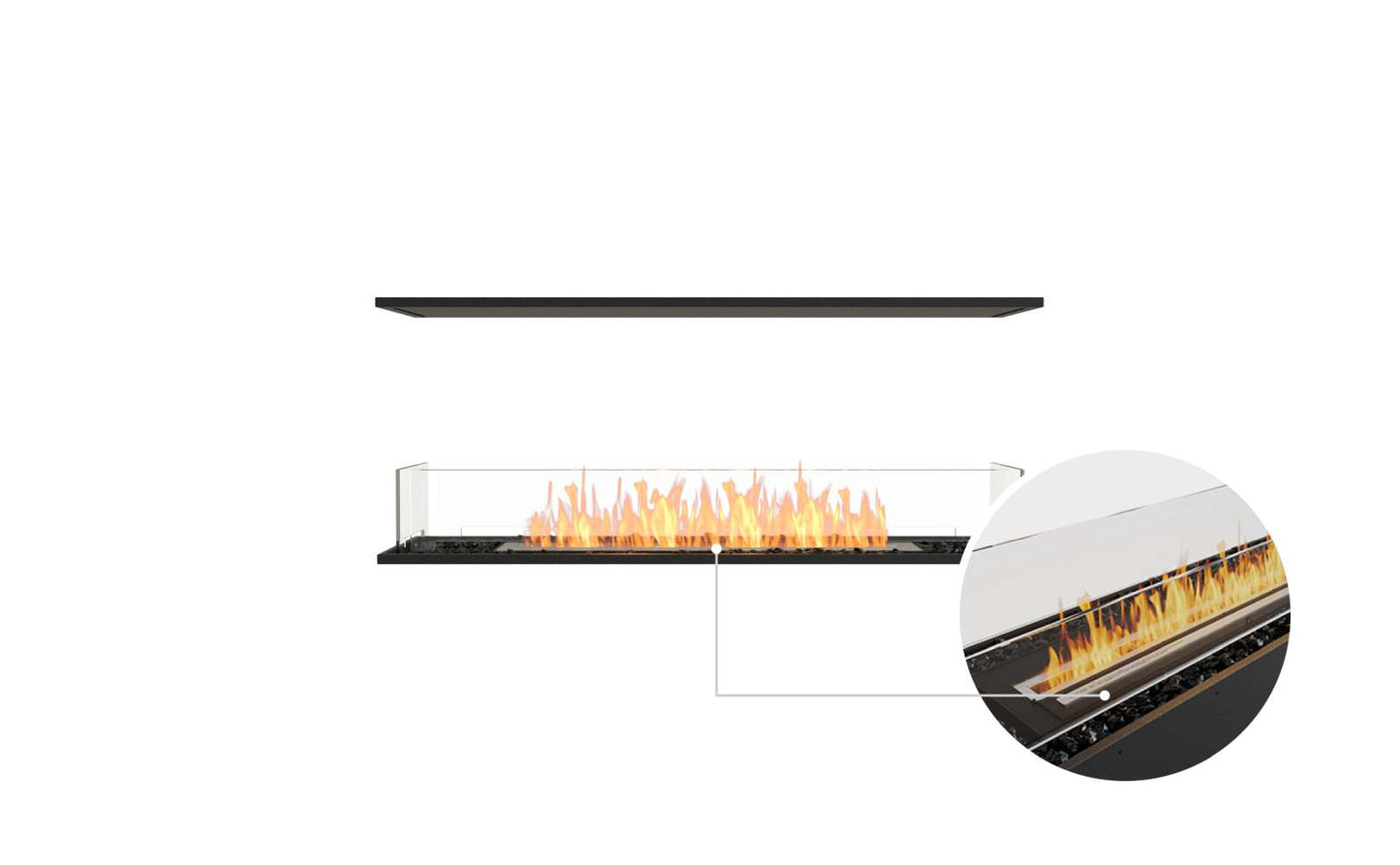 EcoSmart - Flex Fireplace 50IL - Island - Black