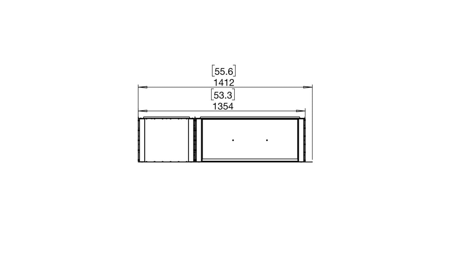 EcoSmart - Flex Fireplace 50LC.BXL - Left Corner - Black