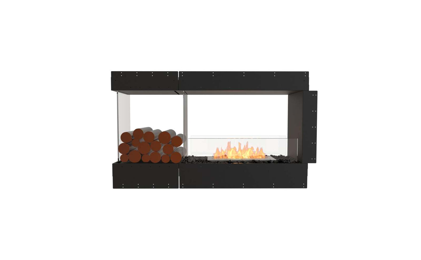 EcoSmart - Flex Fireplace 50PN.BXL - Peninsula - Black