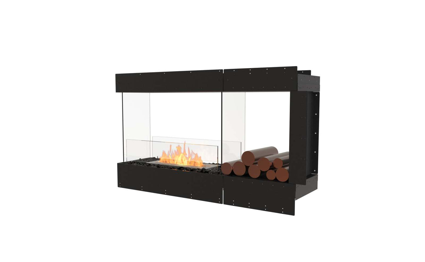 EcoSmart - Flex Fireplace 50PN.BXR - Peninsula - Black