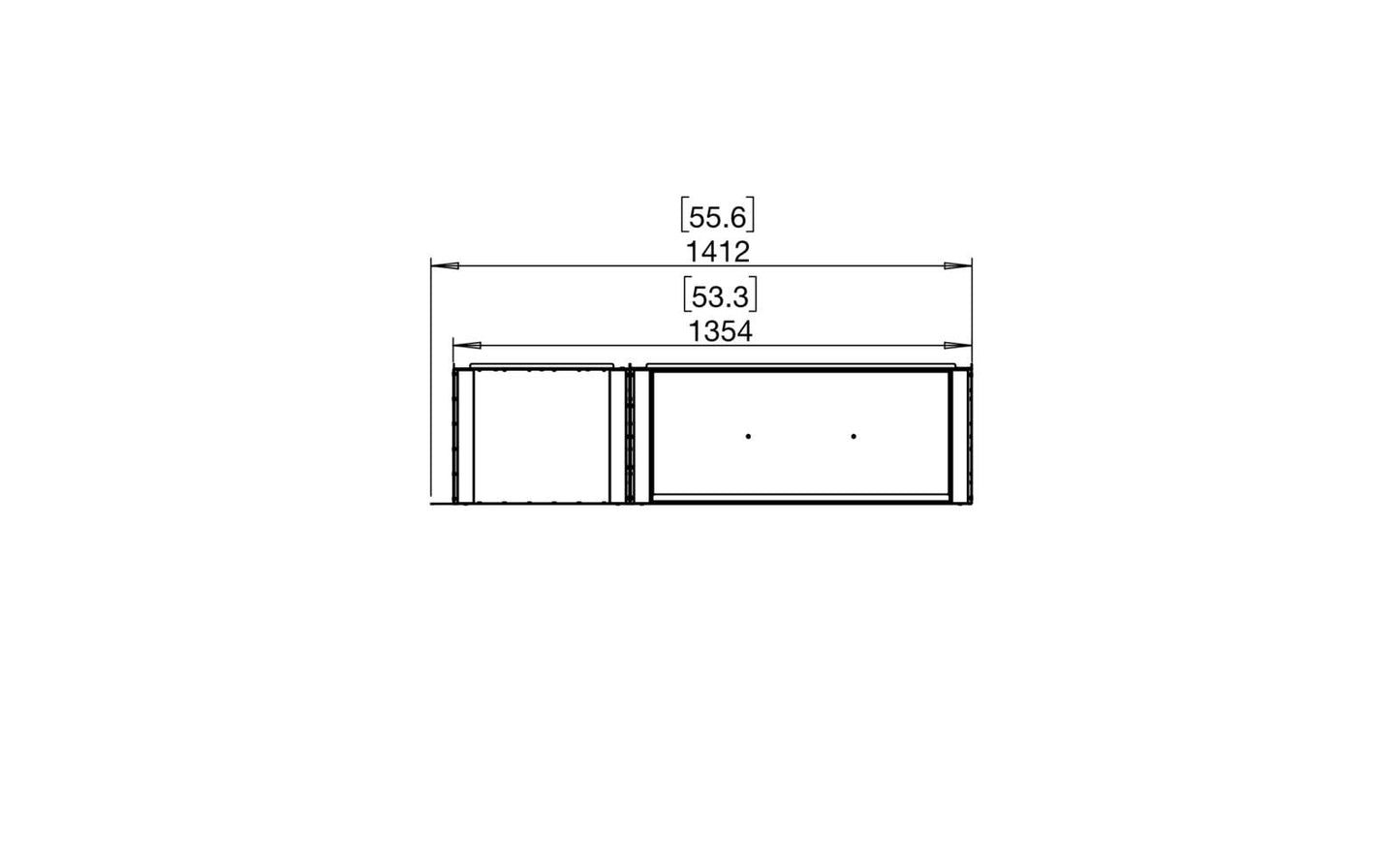 EcoSmart - Flex Fireplace 50RC.BXL - Right Corner - Black
