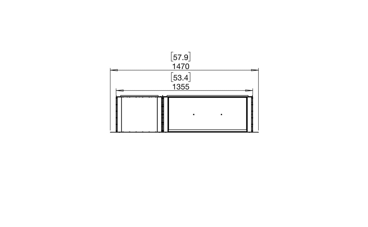 EcoSmart - Flex Fireplace 50SS.BXL - Single Sided - Black