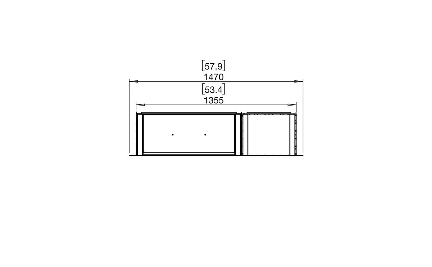 EcoSmart - Flex Fireplace 50SS.BXR - Single Sided - Black