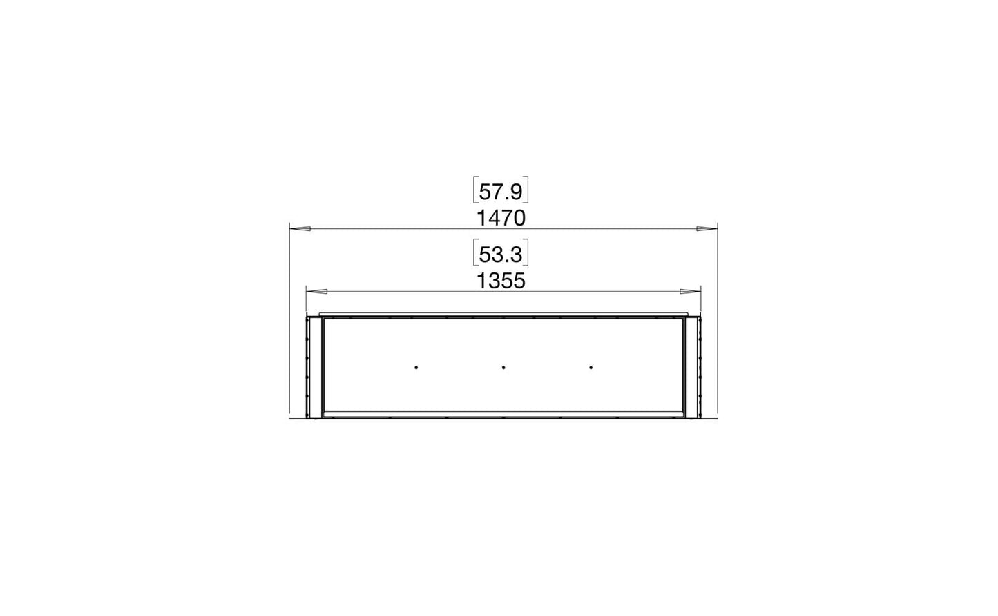 EcoSmart - Flex Fireplace 50SS - Single Sided - Black
