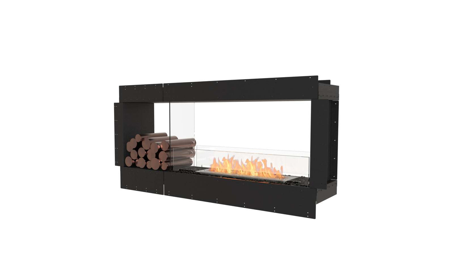 EcoSmart - Flex Fireplace 60DB.BX1 - Double Sided - Black