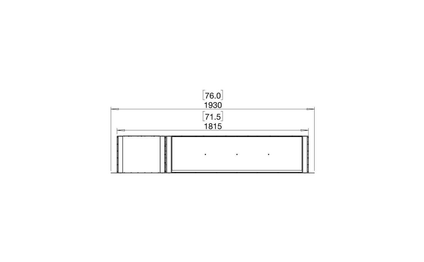 EcoSmart - Flex Fireplace 68DB.BX1 - Double Sided - Black