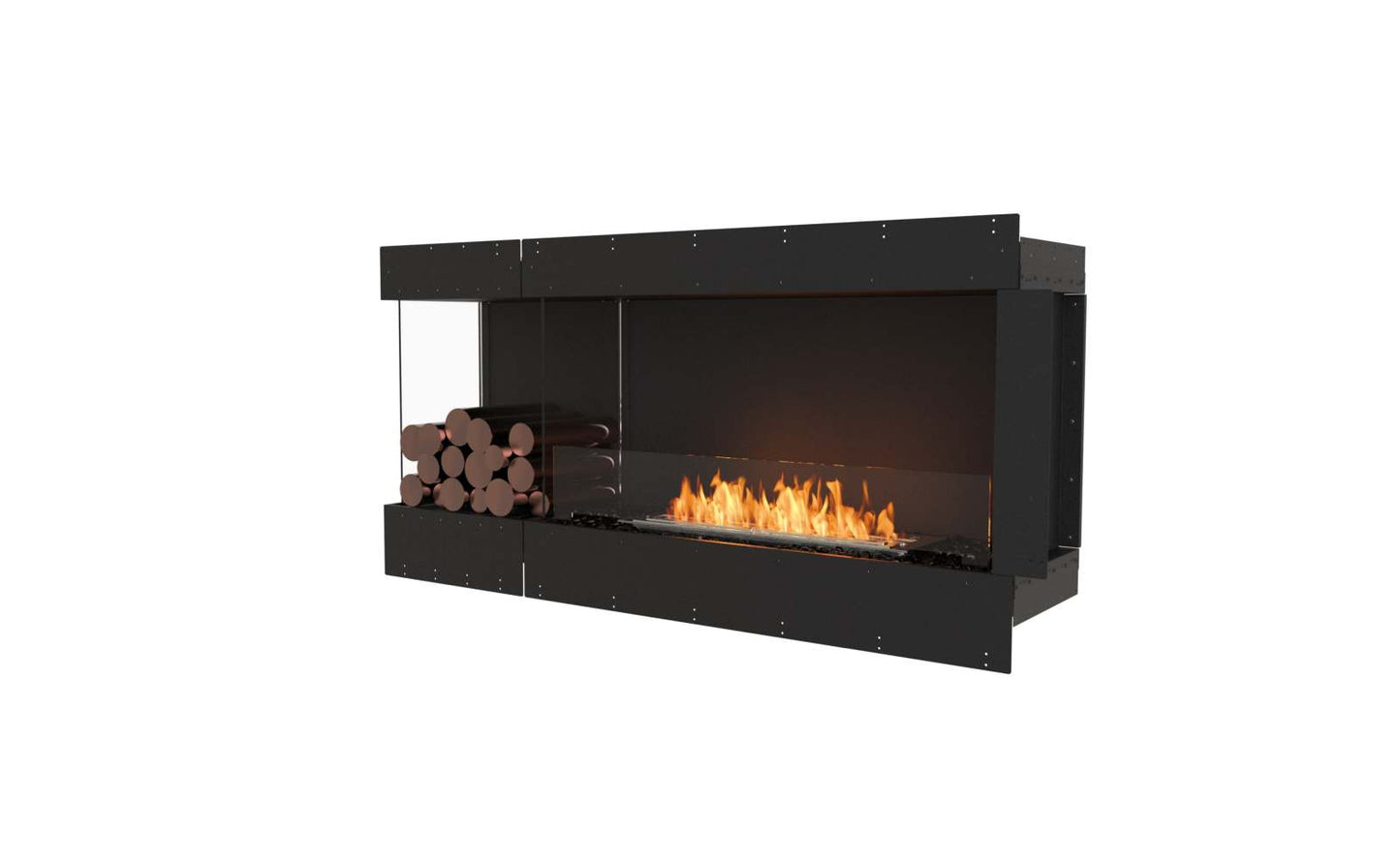 EcoSmart - Flex Fireplace 60LC.BXL - Left Corner - Black
