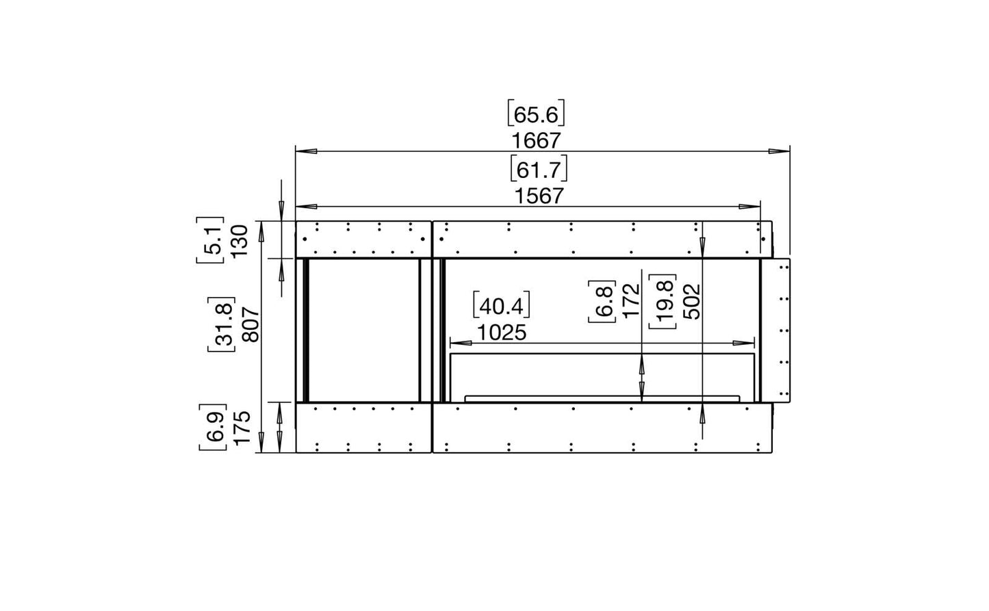 EcoSmart - Flex Fireplace 60LC.BXL - Left Corner - Black