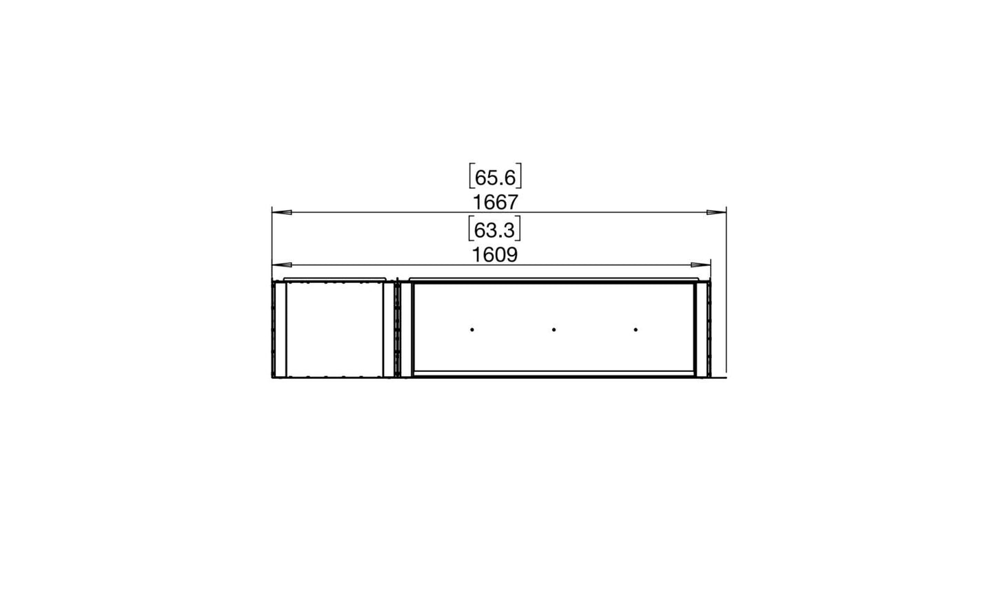 EcoSmart - Flex Fireplace 60LC.BXL - Left Corner - Black
