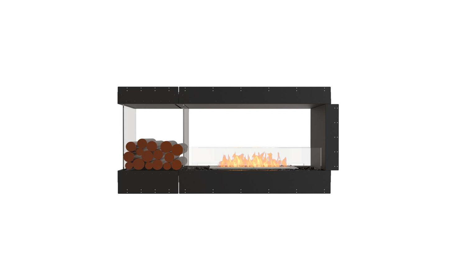 EcoSmart - Flex Fireplace 60PN.BXL - Peninsula - Black