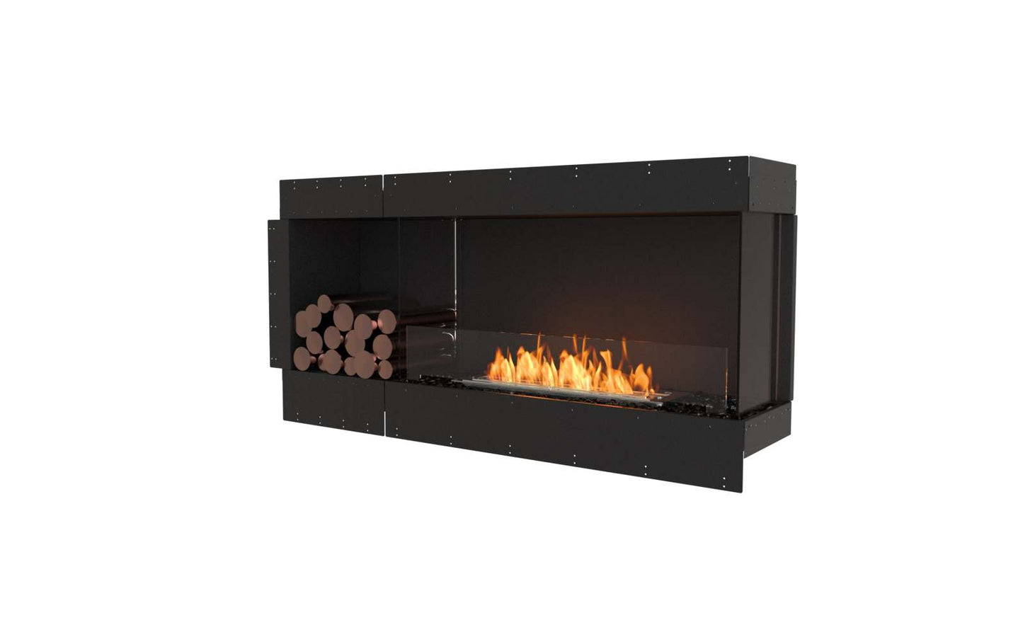 EcoSmart - Flex Fireplace 60RC.BXL - Right Corner - Black