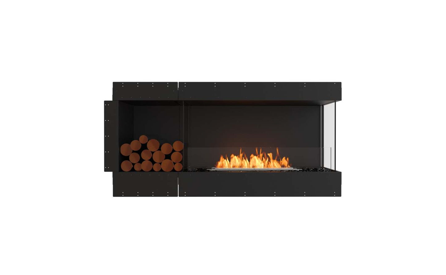 EcoSmart - Flex Fireplace 60RC.BXL - Right Corner - Black