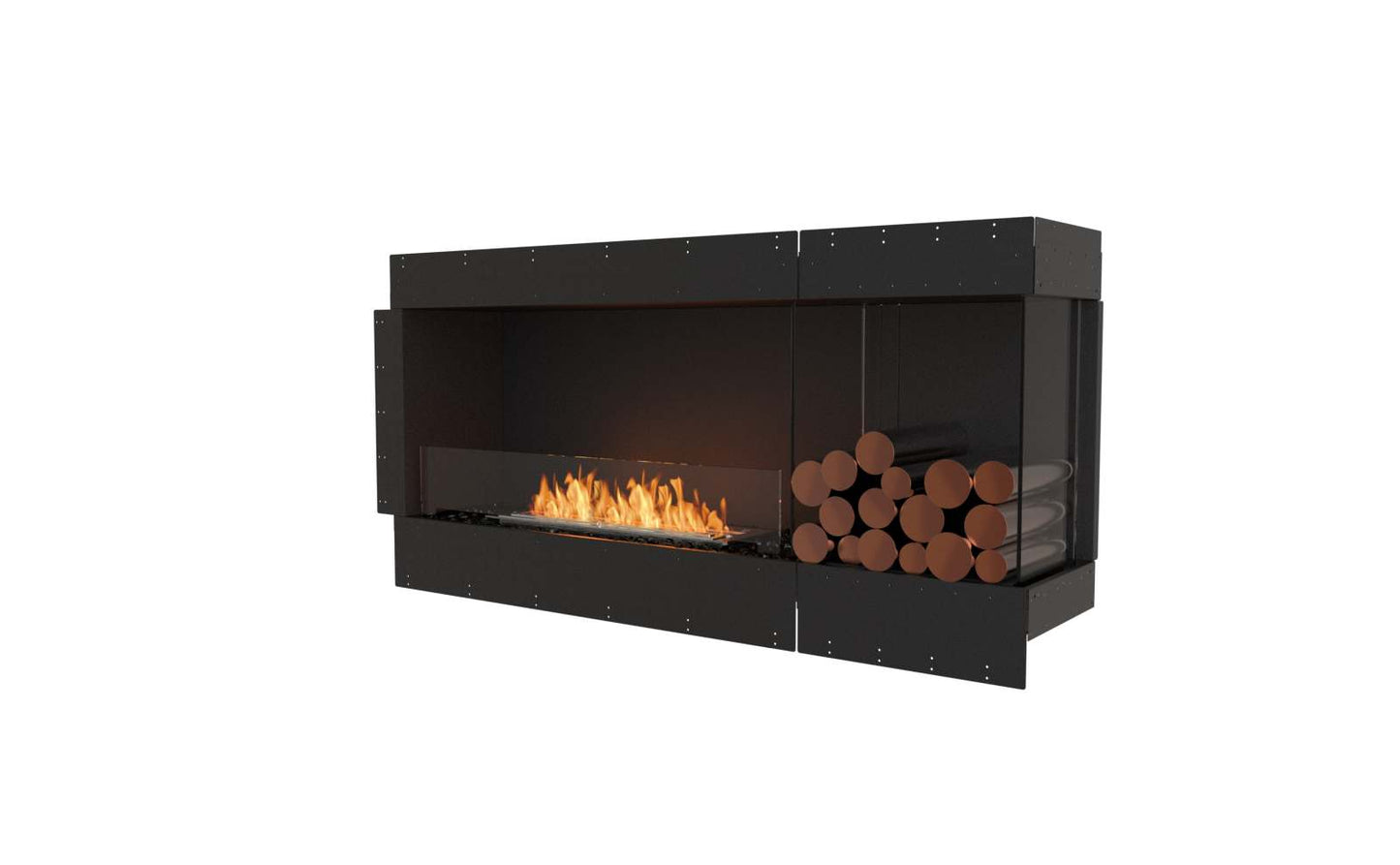 EcoSmart - Flex Fireplace 60RC.BXR - Right Corner - Black