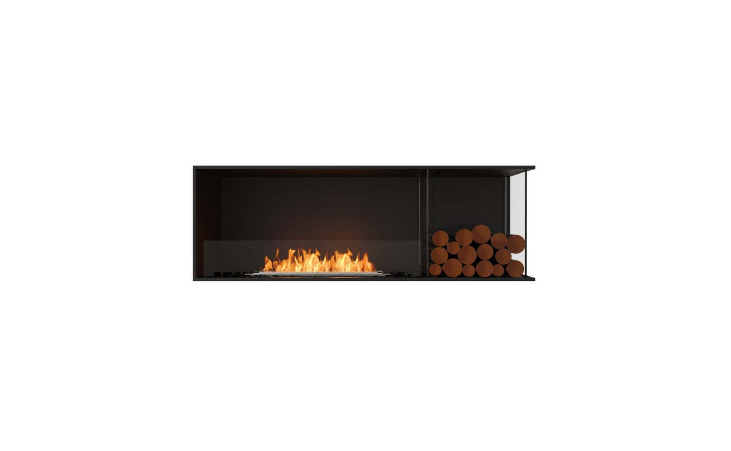 EcoSmart - Flex Fireplace 60RC.BXR - Right Corner - Black