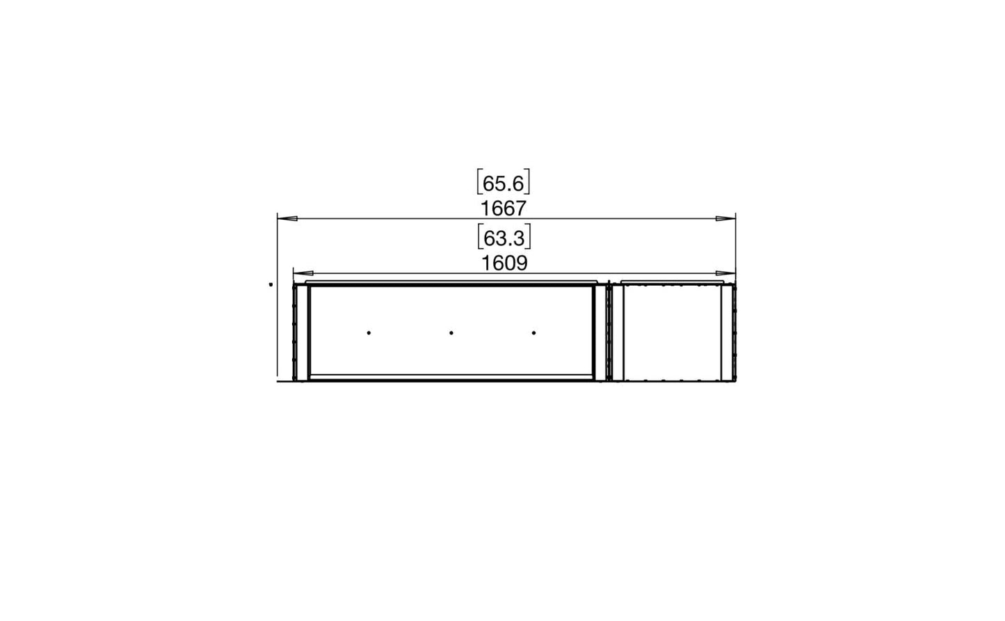EcoSmart - Flex Fireplace 60RC.BXR - Right Corner - Black