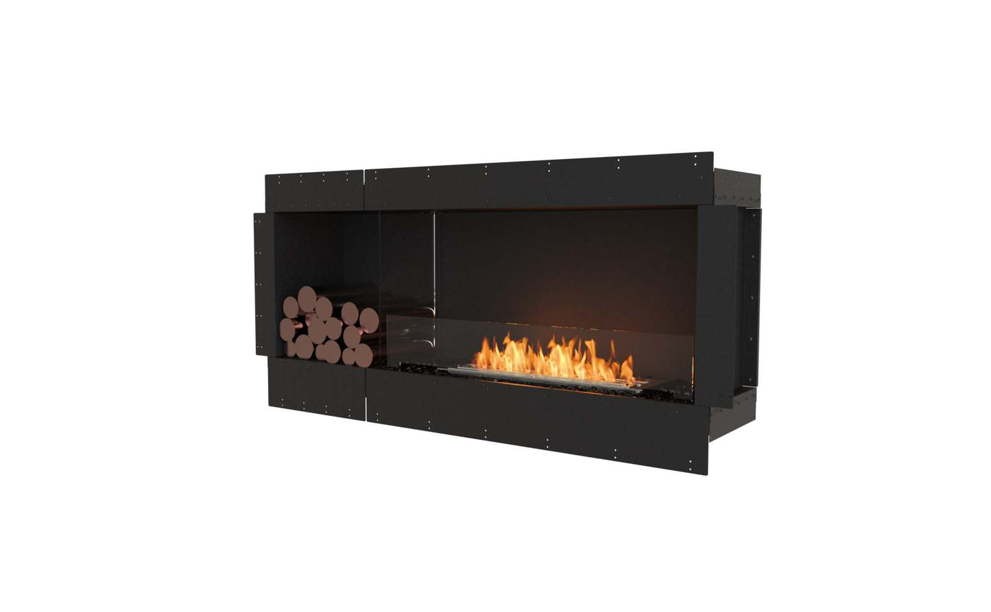 EcoSmart - Flex Fireplace 60SS.BXL - Single Sided - Black