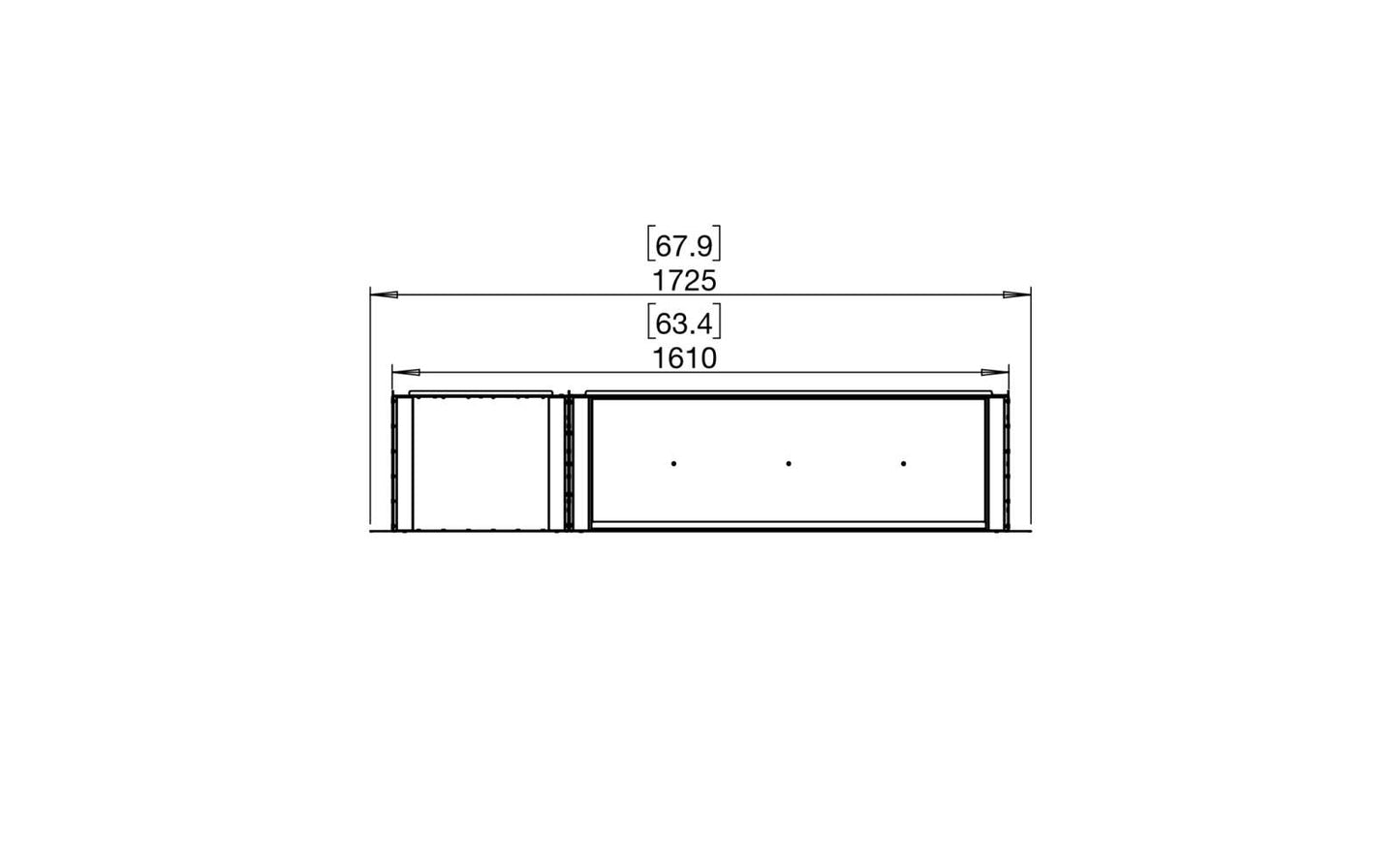 EcoSmart - Flex Fireplace 60SS.BXL - Single Sided - Black