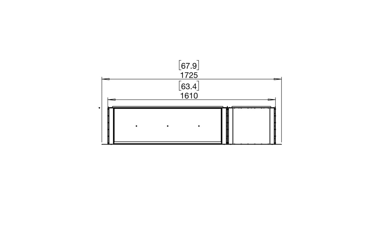 EcoSmart - Flex Fireplace 60SS.BXR - Single Sided - Black
