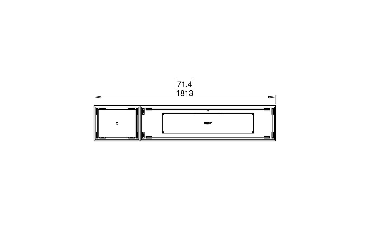EcoSmart - Flex Fireplace 68BN.BX1 - Bench - Black