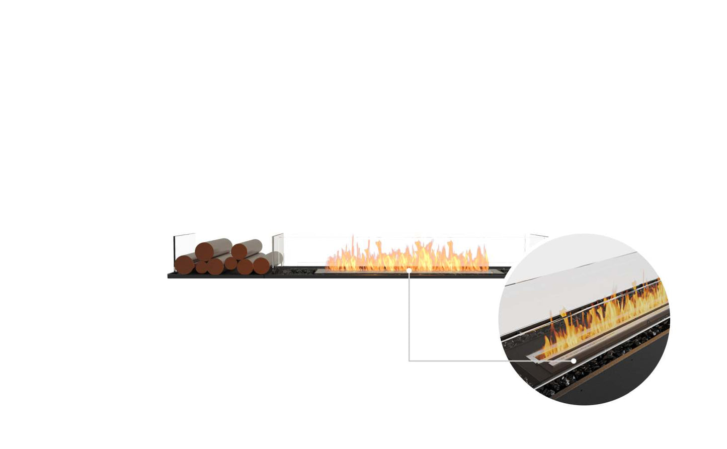 EcoSmart - Flex Fireplace 68BN.BX1 - Bench - Black