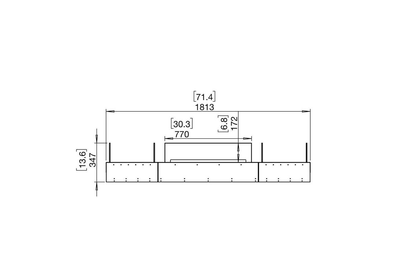 EcoSmart - Flex Fireplace 68BN.BX2 - Bench - Black