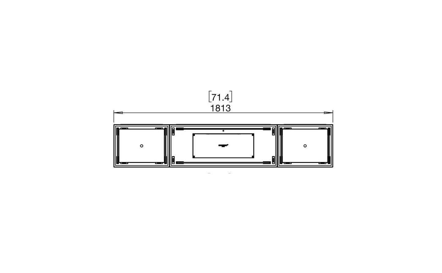 EcoSmart - Flex Fireplace 68BN.BX2 - Bench - Black