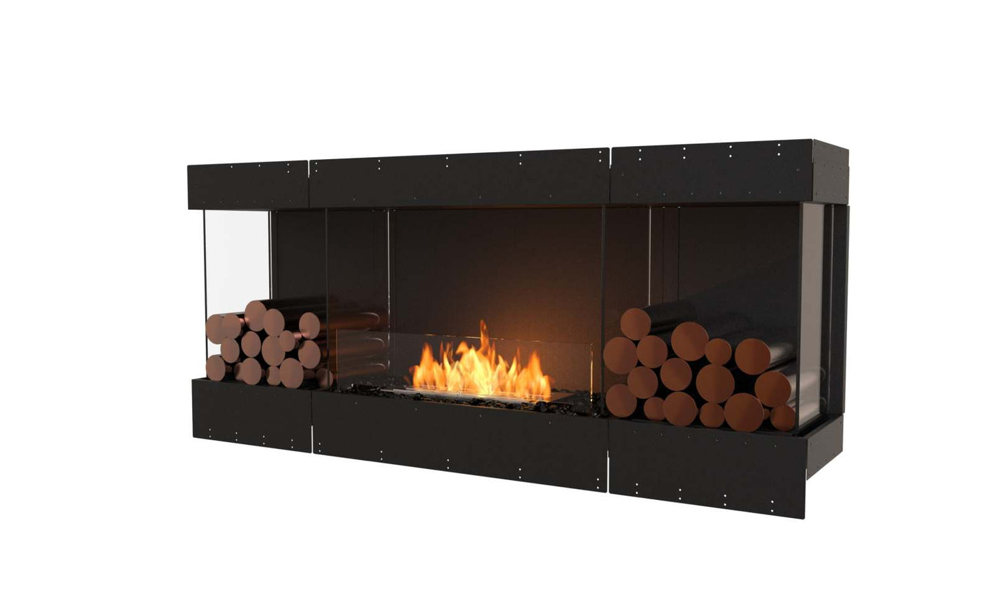 EcoSmart - Flex Fireplace 68BY.BX2 - Bay - Black