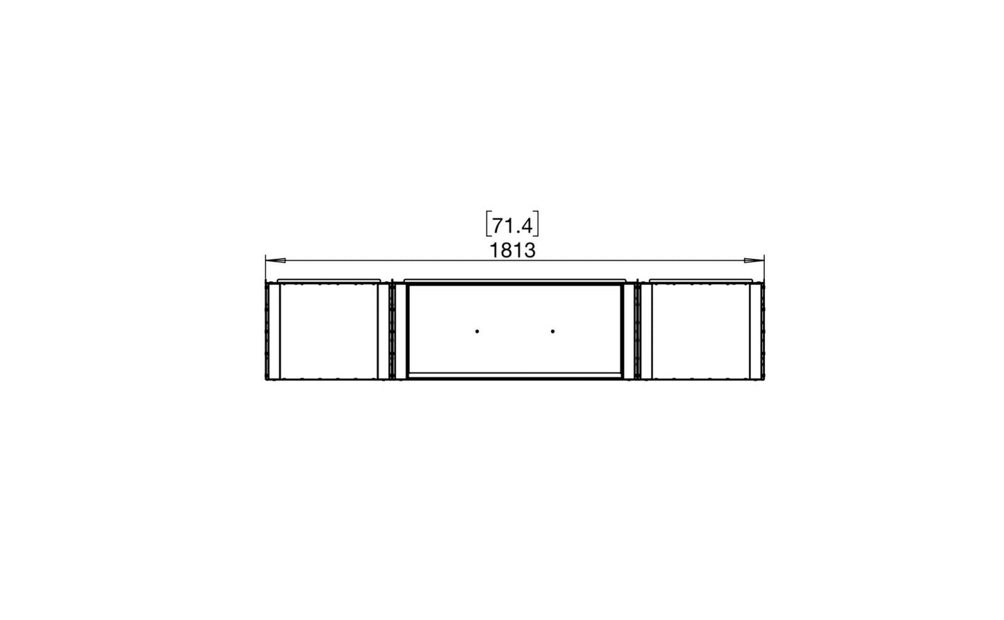 EcoSmart - Flex Fireplace 68BY.BX2 - Bay - Black