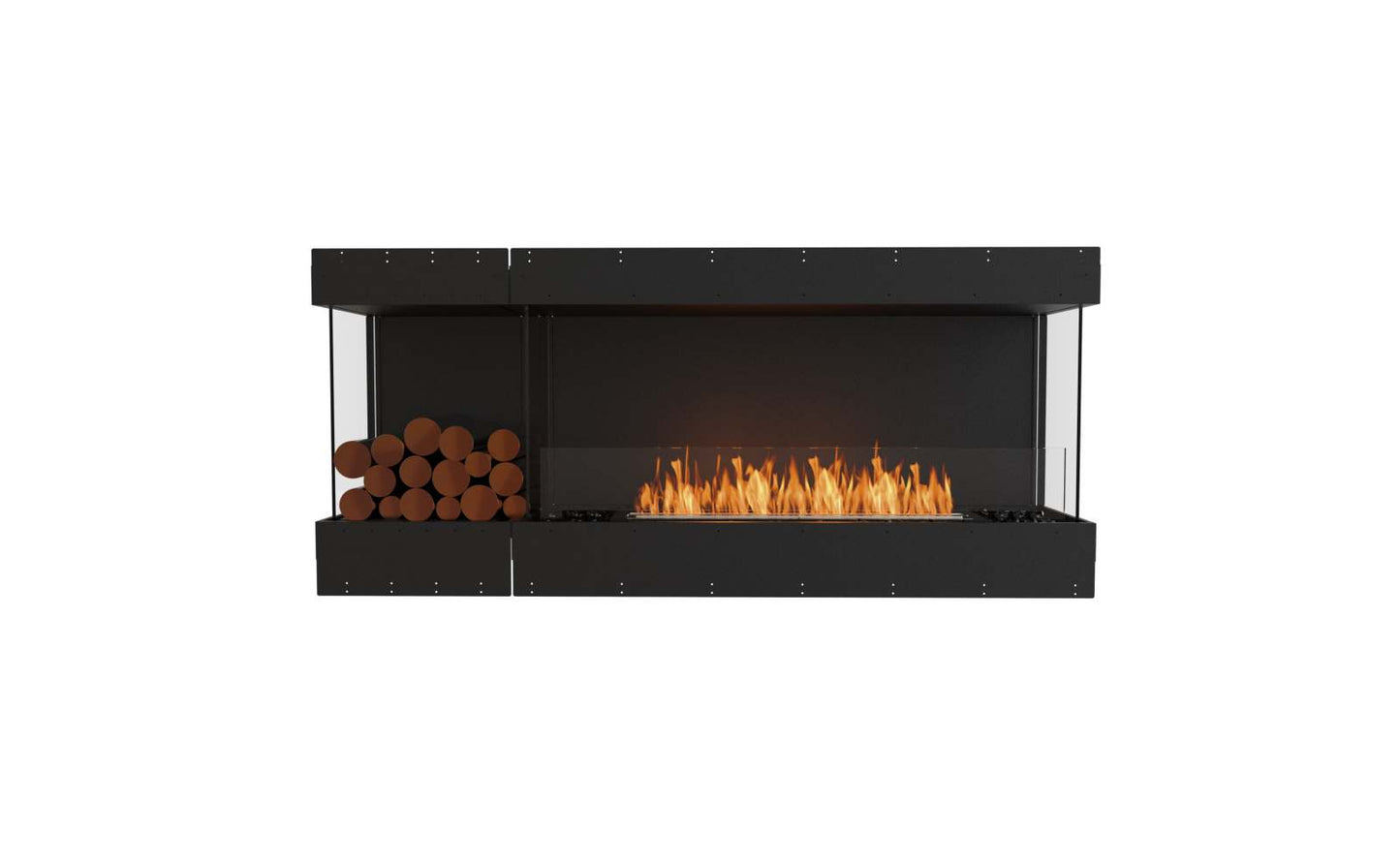 EcoSmart - Flex Fireplace 68BY.BXL - Bay - Black