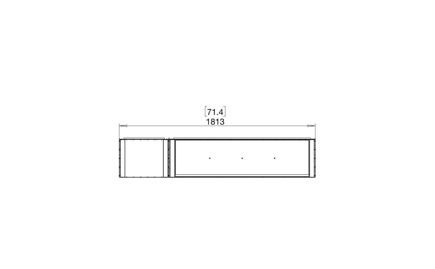 EcoSmart - Flex Fireplace 68BY.BXL - Bay - Black