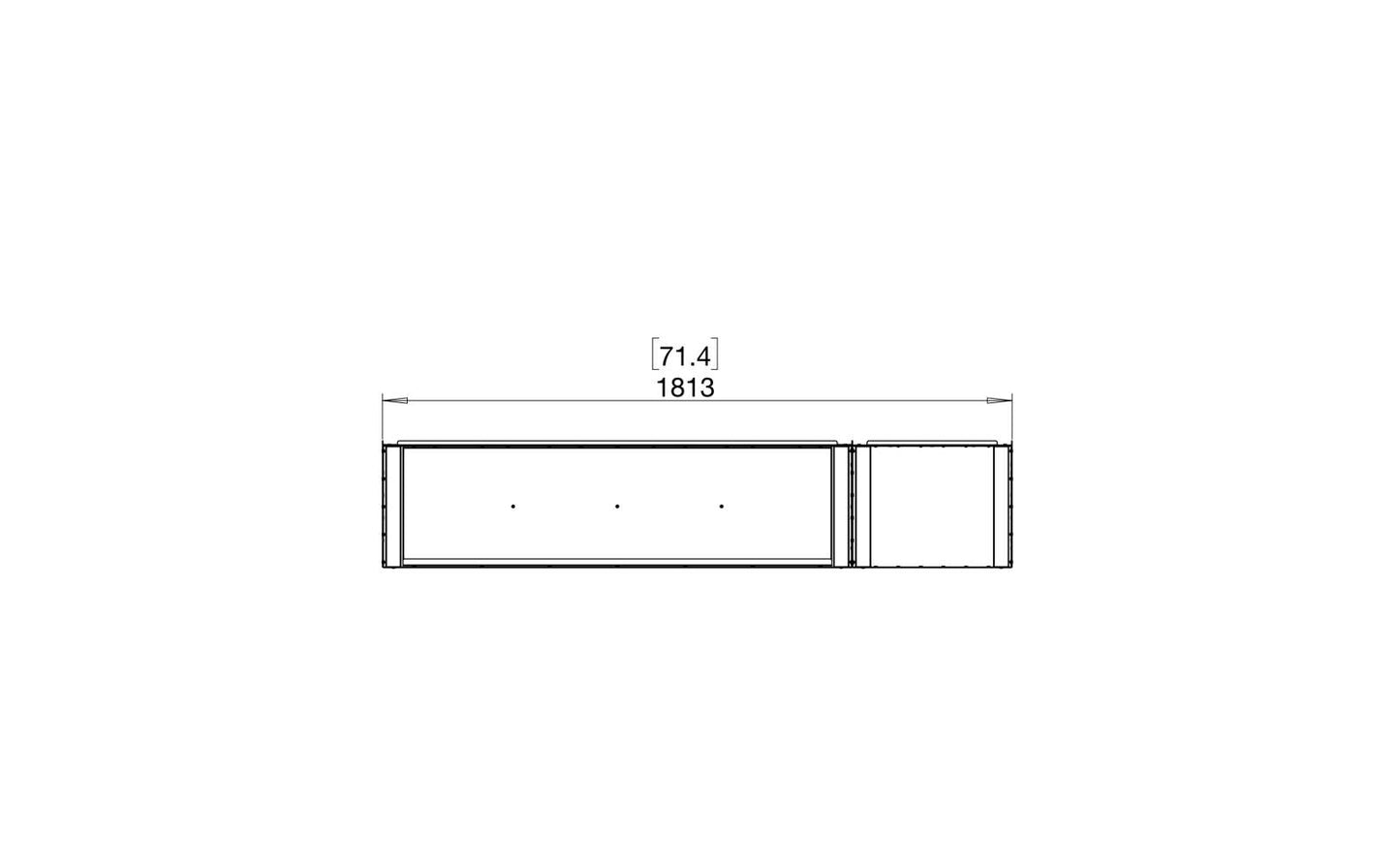 EcoSmart - Flex Fireplace 68BY.BXR - Bay - Black