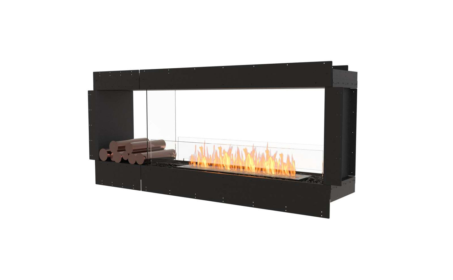 EcoSmart - Flex Fireplace 68DB.BX1 - Double Sided - Black