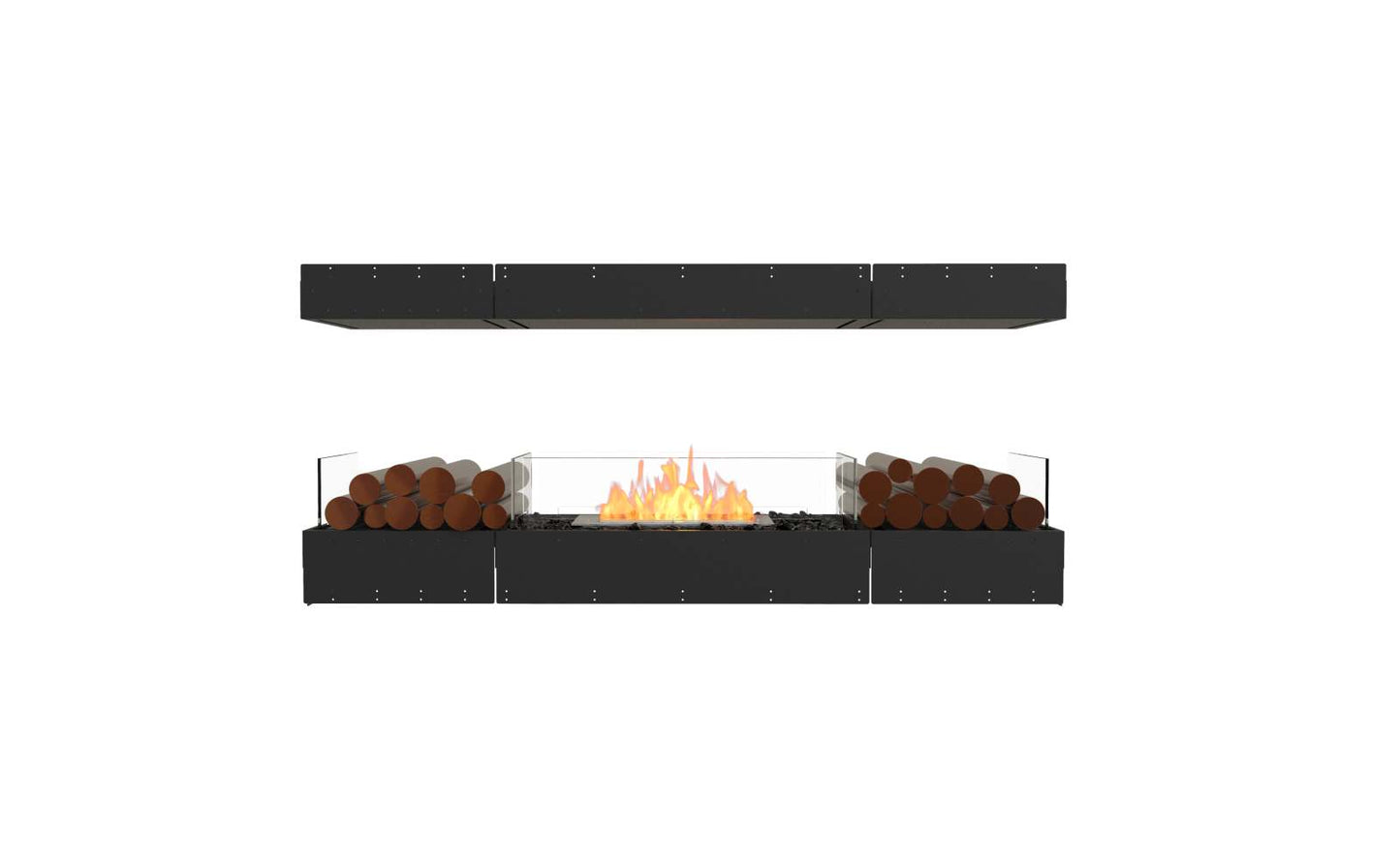 EcoSmart - Flex Fireplace 68IL.BX2 - Island - Black