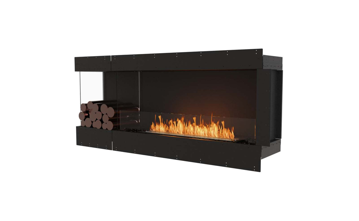 EcoSmart - Flex Fireplace 68LC.BXL - Left Corner - Black