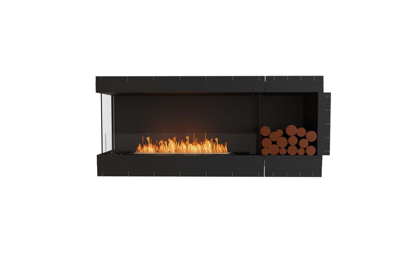 EcoSmart - Flex Fireplace 68LC.BXR - Left Corner - Black