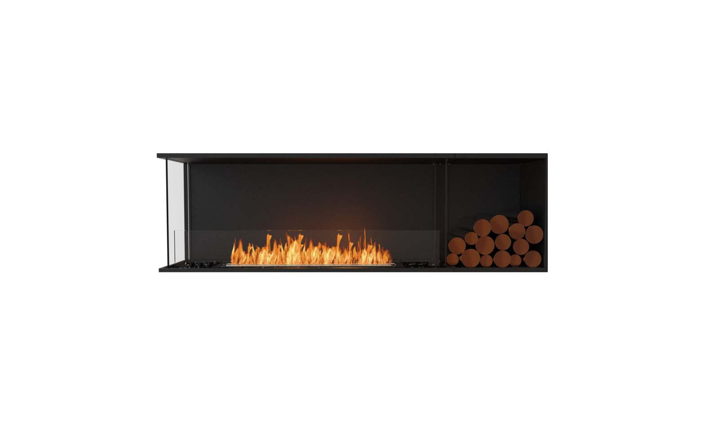 EcoSmart - Flex Fireplace 68LC.BXR - Left Corner - Black