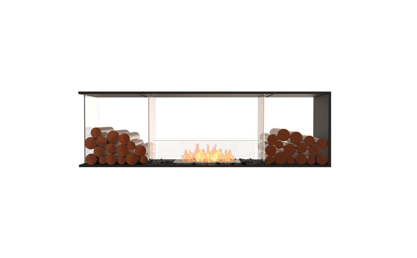 EcoSmart - Flex Fireplace 68PN.BX2 - Peninsula - Black