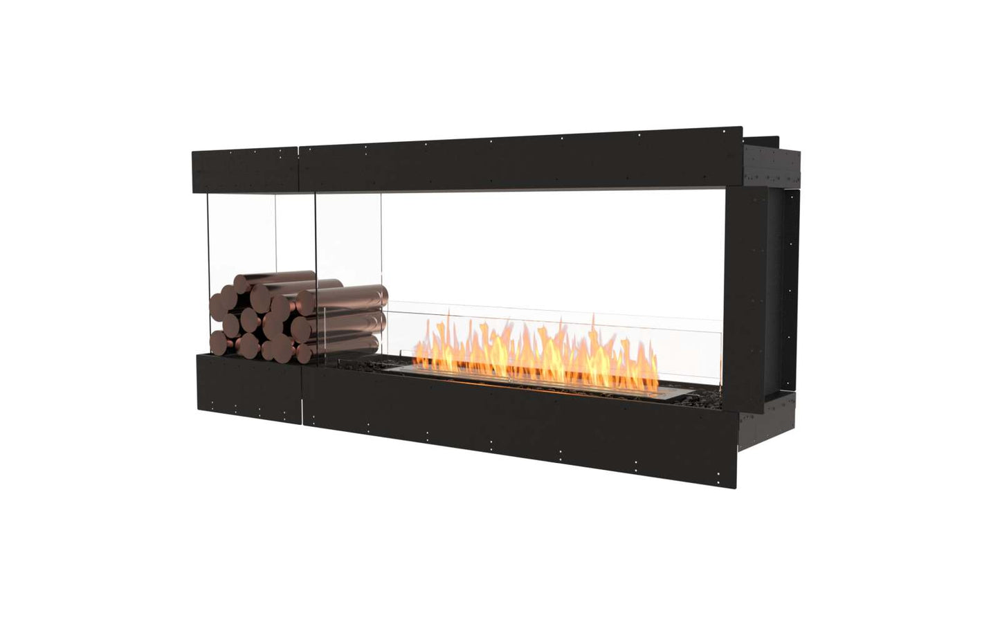 EcoSmart - Flex Fireplace 68PN.BXL - Peninsula - Black