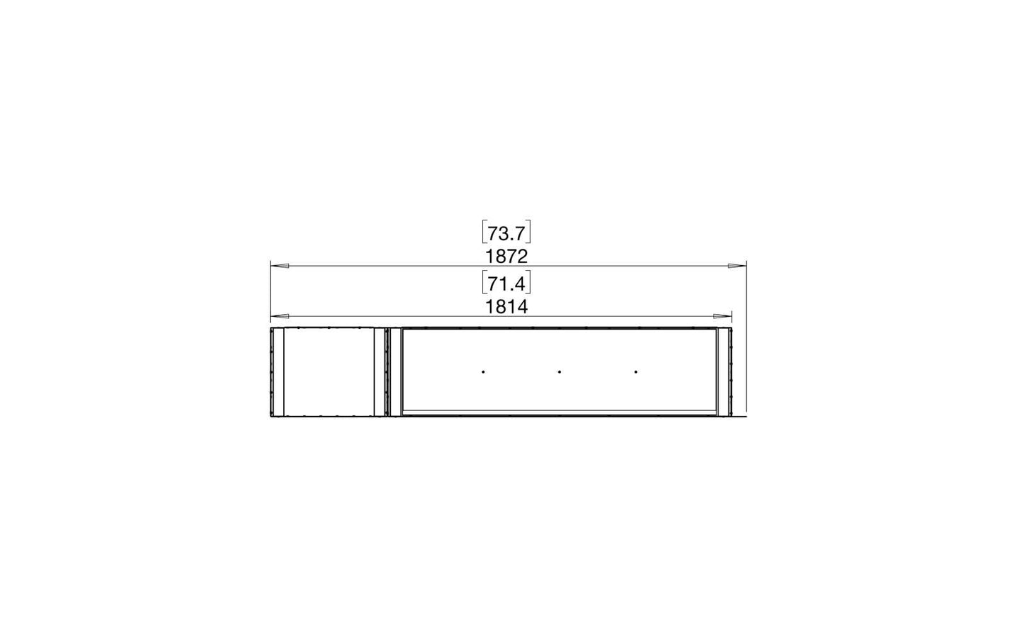 EcoSmart - Flex Fireplace 68PN.BXL - Peninsula - Black