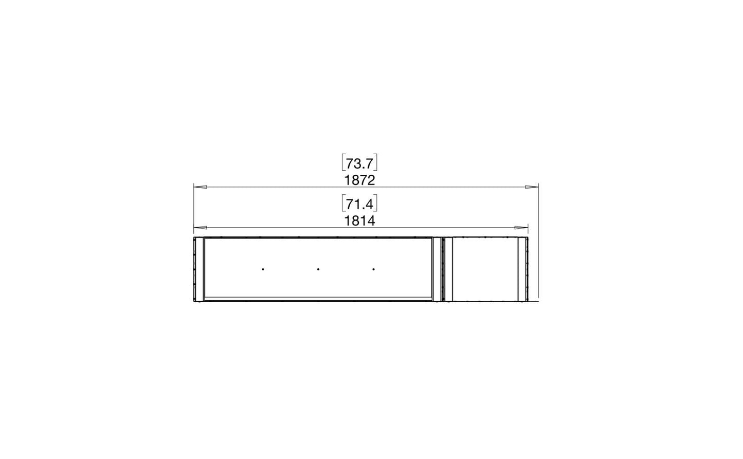 EcoSmart - Flex Fireplace 68PN.BXR - Peninsula - Black